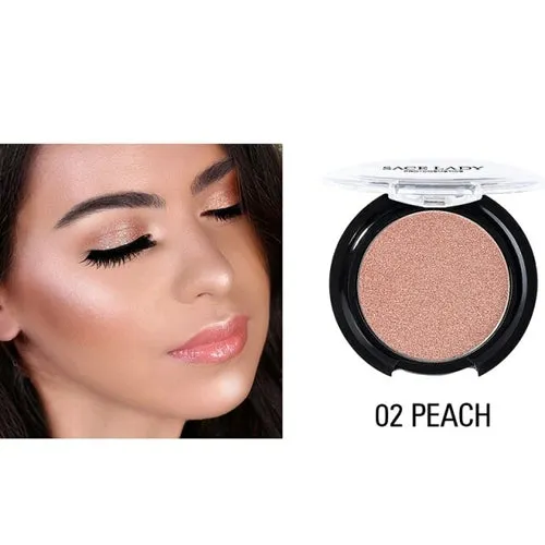 1 Pcs Shining Blush Smooth Makeup Face Contour Pink Orange Blusher