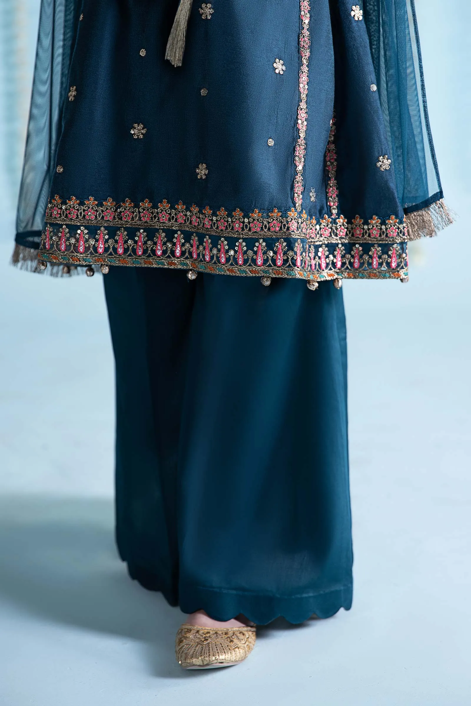 3 Piece Embroidered Yarn Dyed Suit | MKS-EA24-19