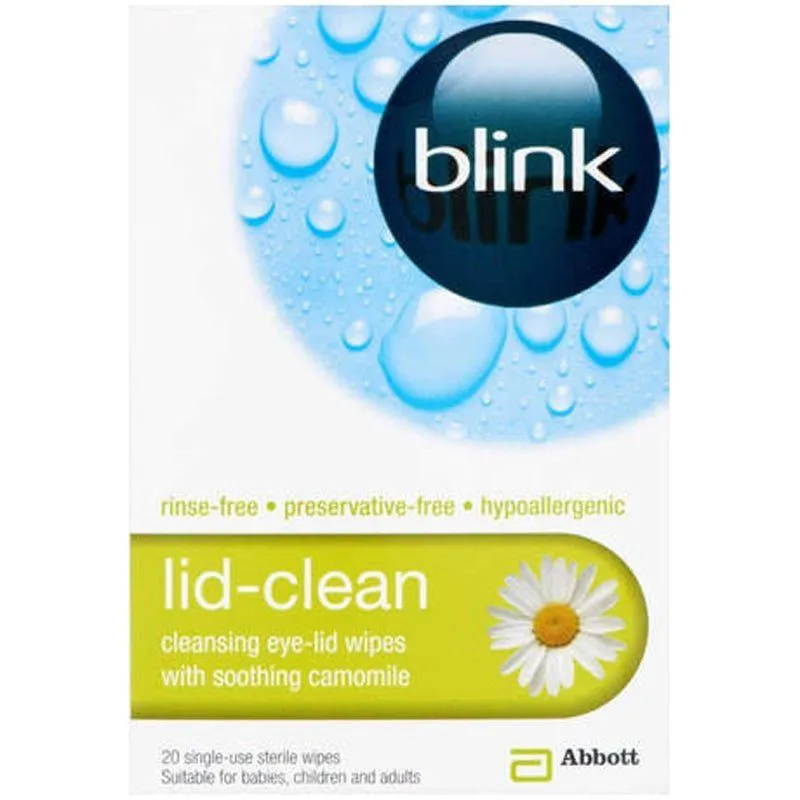 Blink Lid-Clean Cleansing Eye-Lid Wipes 20s