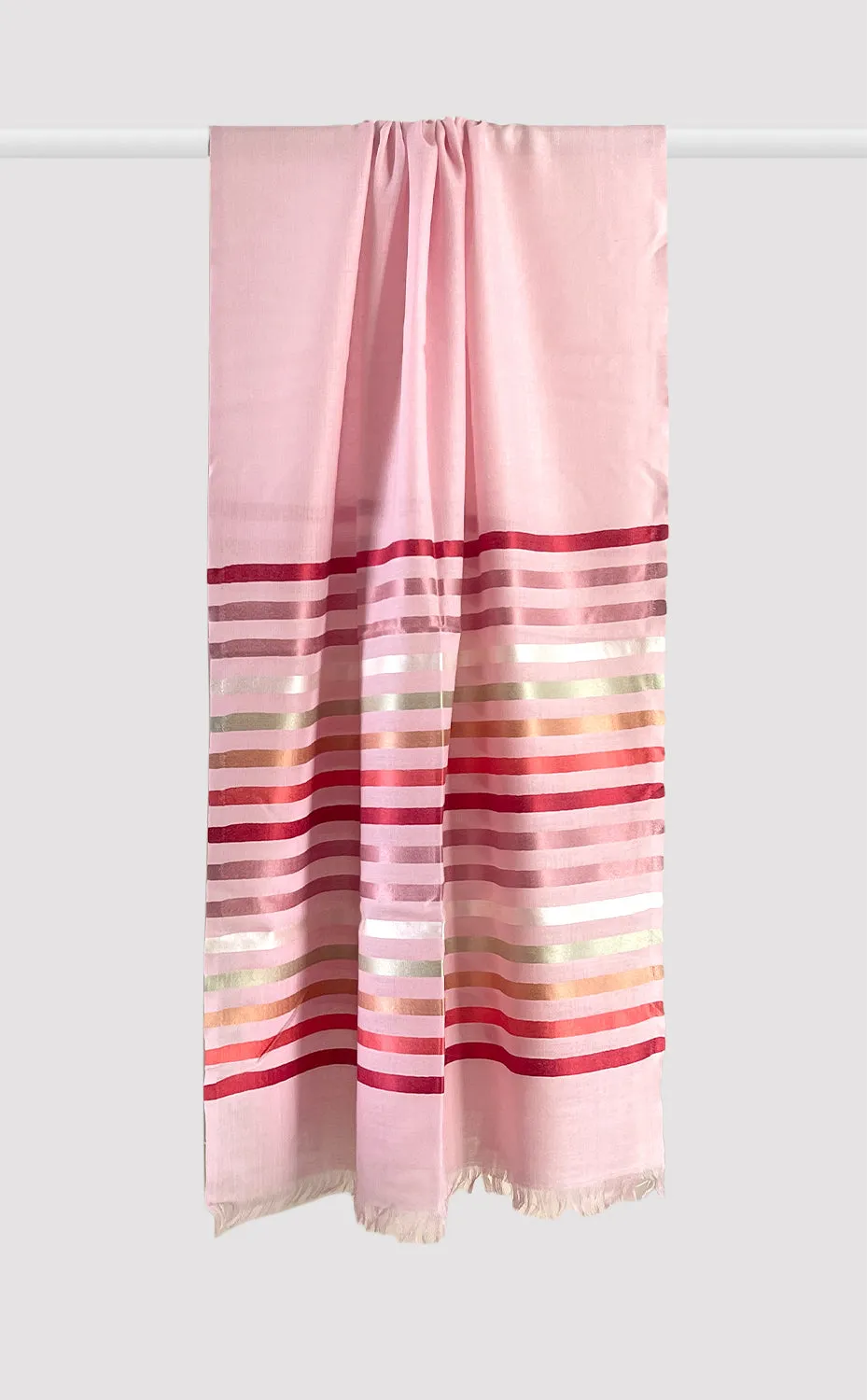 Blush Merino Silk Stripes