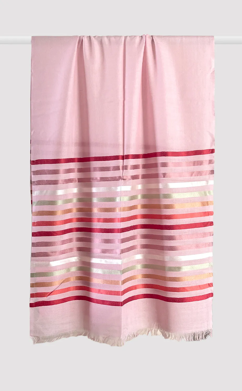 Blush Merino Silk Stripes