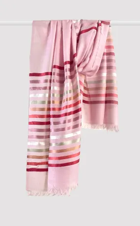 Blush Merino Silk Stripes