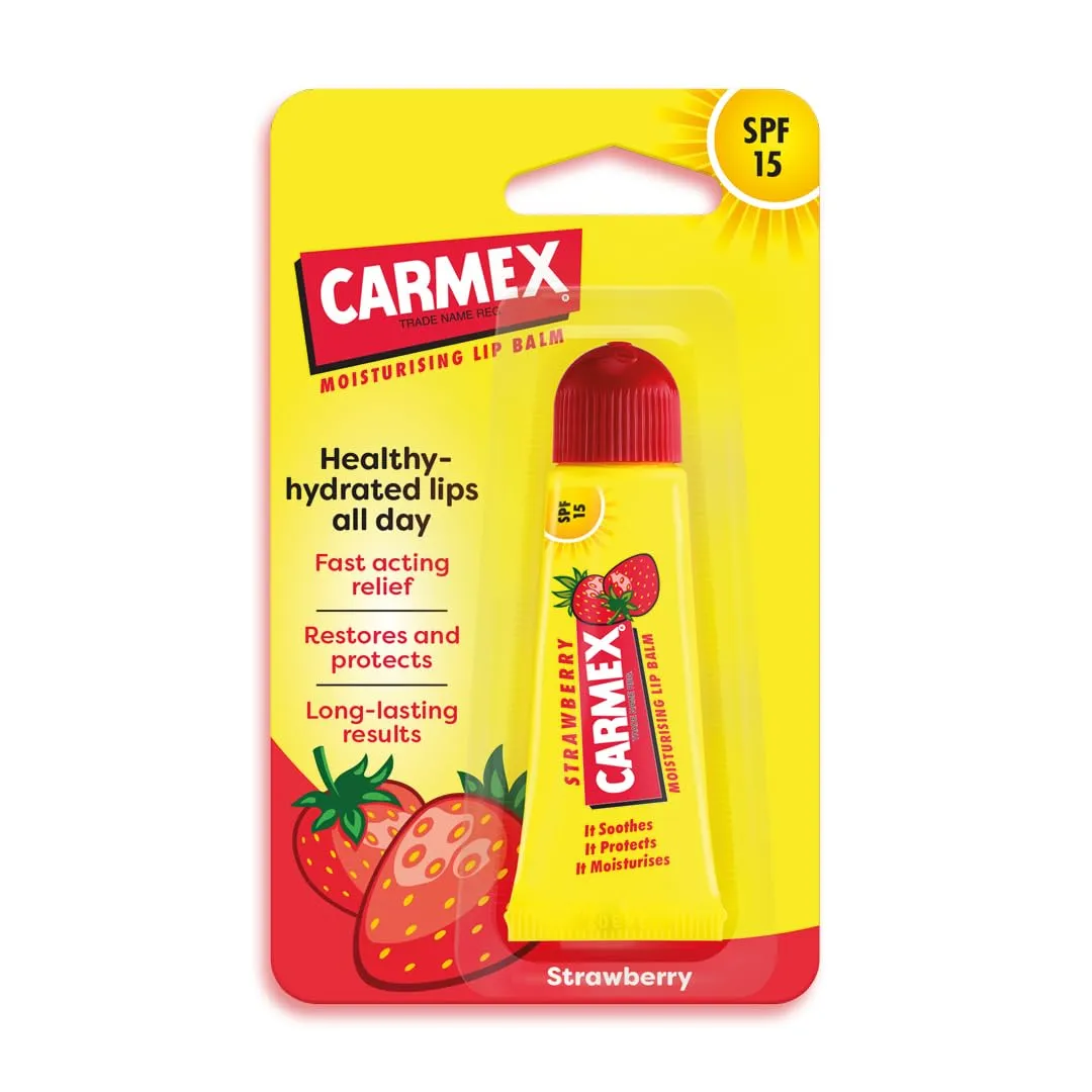 Carma Laboratories Carmex Moisturising Lip Balm Tube Strawberry 10g