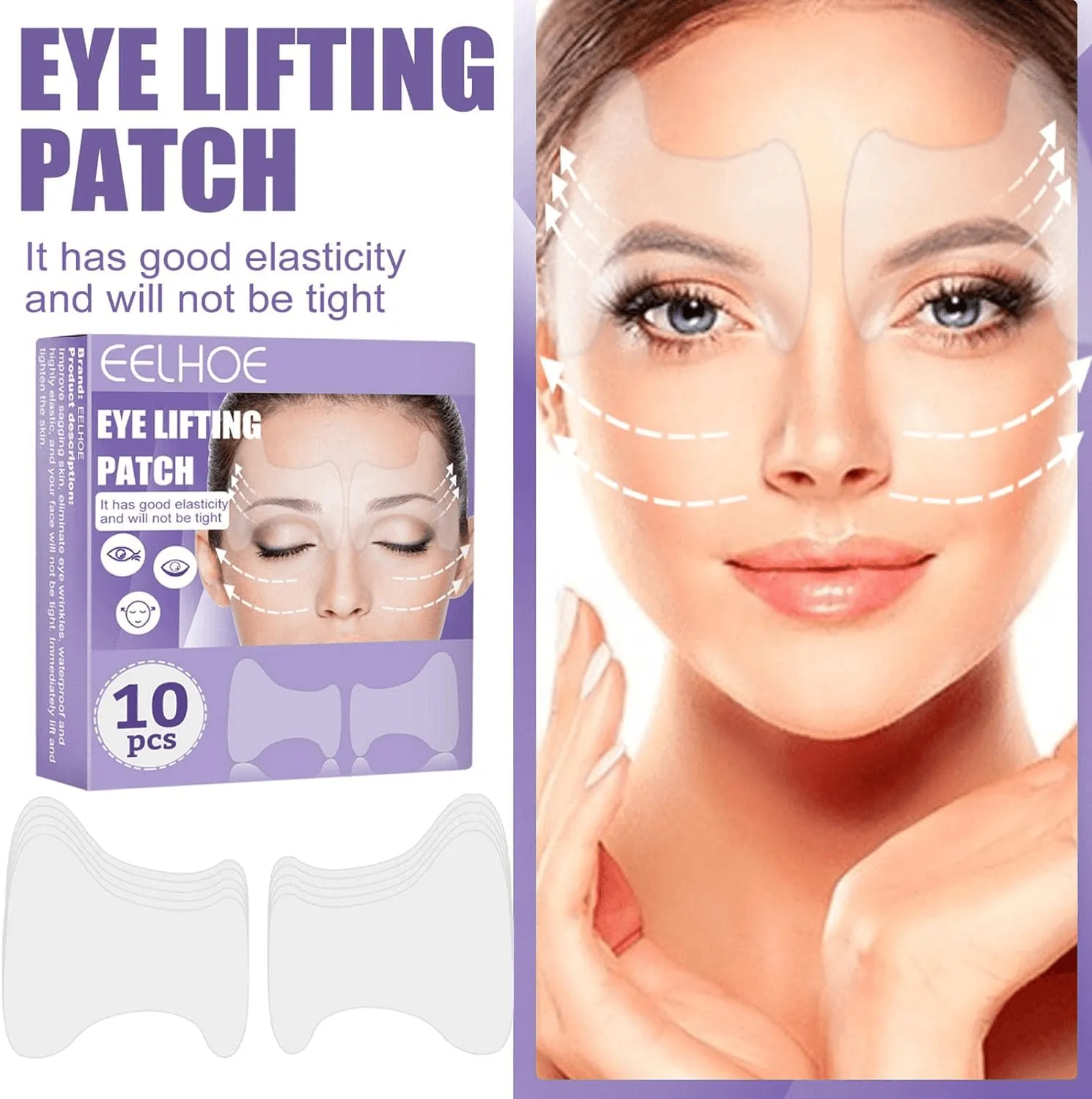 EELHOE Eye Lift Patches Lighten Eye Circles - 10Pcs