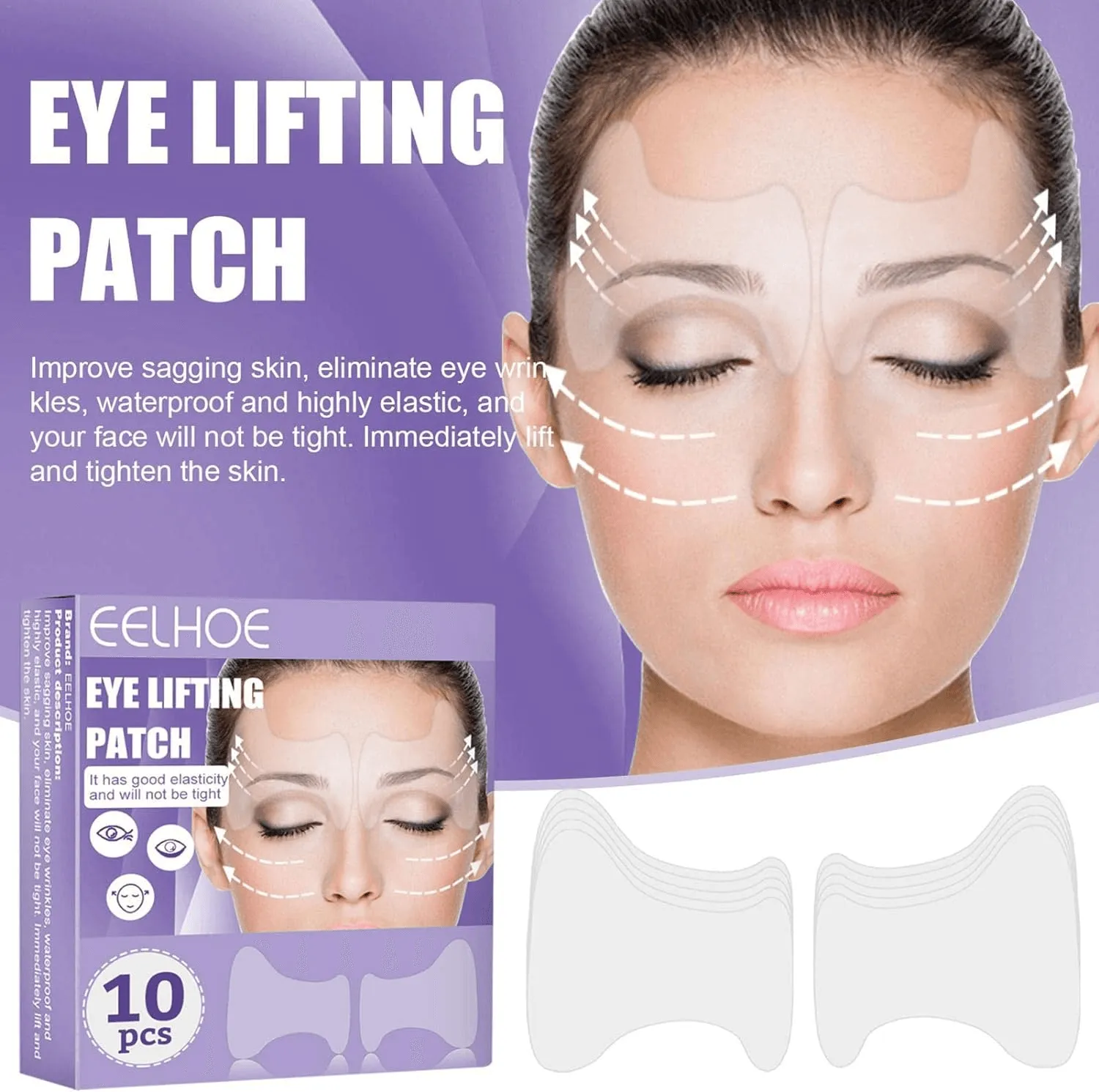 EELHOE Eye Lift Patches Lighten Eye Circles - 10Pcs