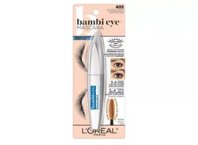 L'OREAL - Bambi Eye Waterproof Mascara Lasting Volume Blackest Black 405 - 0.21 fl oz (6.3 ml)