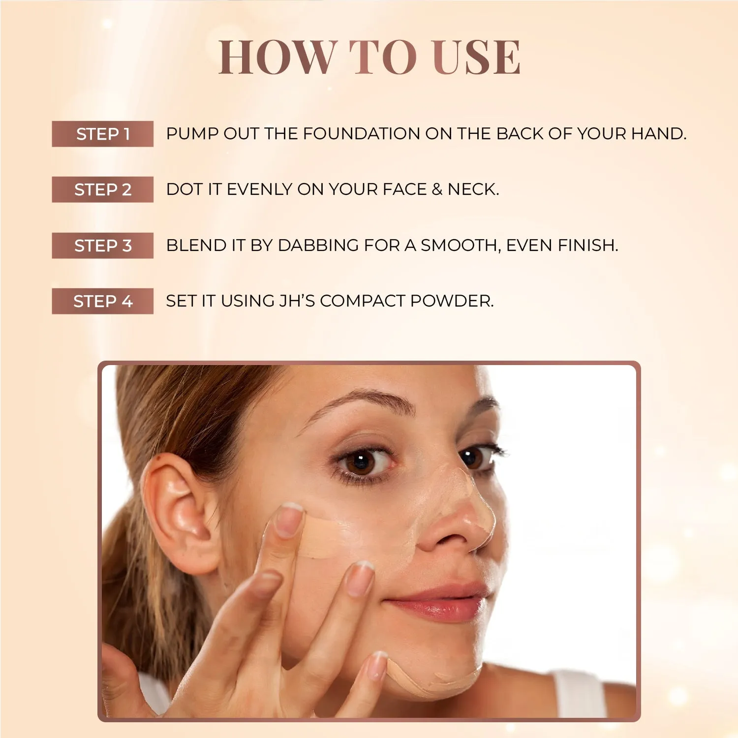 Serum Foundation Dewy Finish SPF30  Tube with Rosehip and Rice Starch - Natural