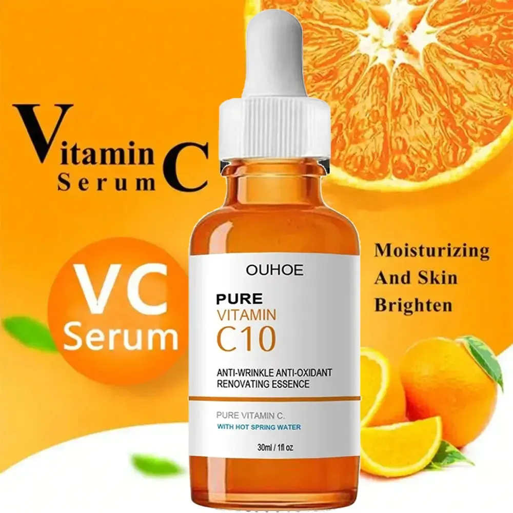 Vitamin C Wrinkle Remover Face Serum Lifting Firming Fade Fine Lines Anti-Aging Essence Whitening Brighten Nourish Skin Care